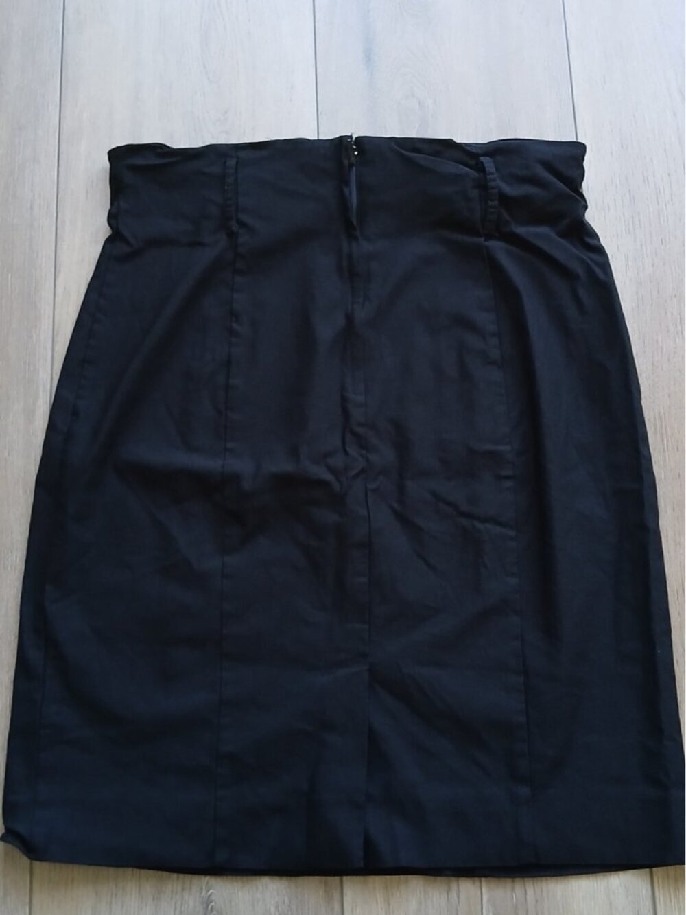 Le Château Black Pencil Skirt 15/16 Office Core Minimalist Workwear Canada Made - Picture 7 of 7